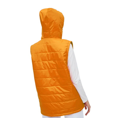 Жилет с капюшоном оранжевый