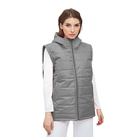 Жилет с капюшоном серый