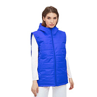 Жилет с капюшоном василек