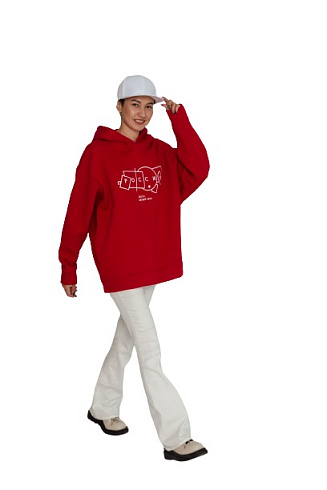 Толстовка оверсайз с капюшоном