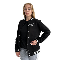 Бомбер на кнопках с контрастной резинкой