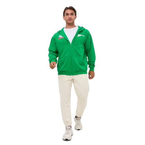 Толстовка на молнии зеленая