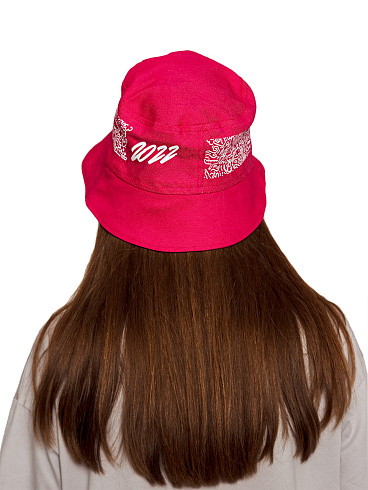 Панама красная джинсовая