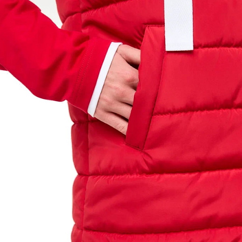 Жилетка на синтепоне со стежкой красная