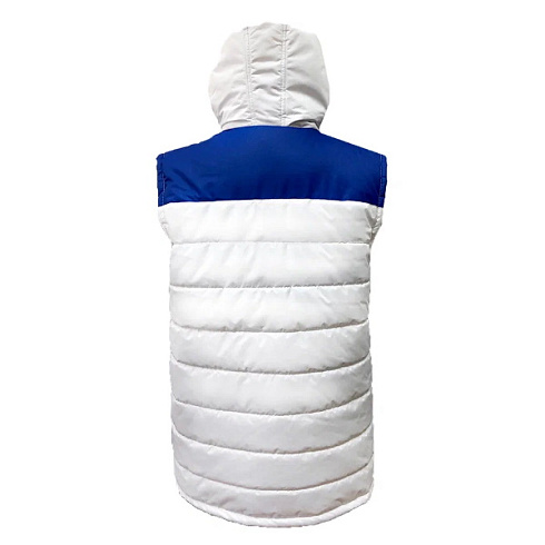 Жилет с капюшоном и контрастной отделкой