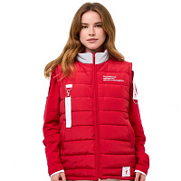 Жилетка на синтепоне со стежкой красная