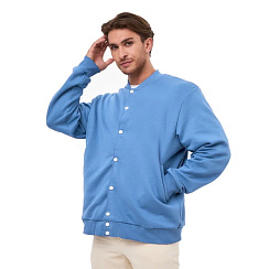 Бомбер унисекс голубой