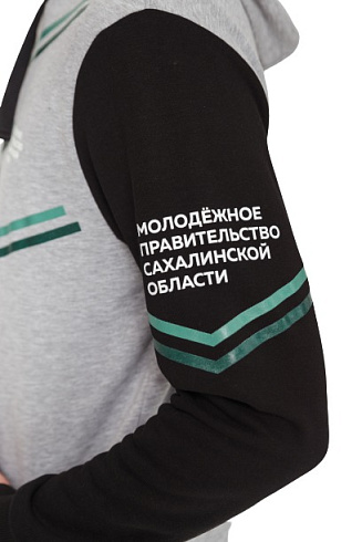 Толстовка на молнии комбинированная