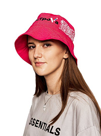 Панама красная джинсовая