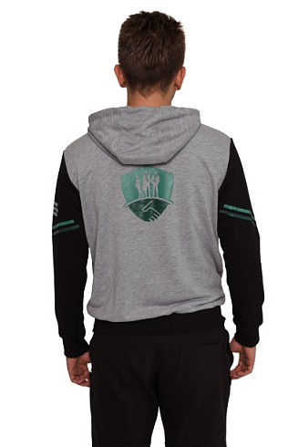 Толстовка на молнии комбинированная