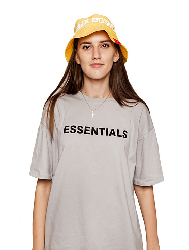 Панама желтая джинсовая