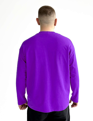 Лонгслив фиолетовый футер 2-х нитка