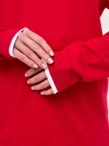 Лонгслив комбинированный