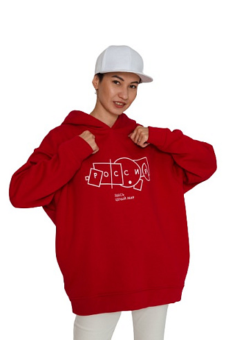 Толстовка оверсайз с капюшоном