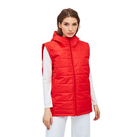 Жилет с капюшоном стежка красный
