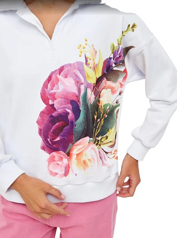 Свитшот поло печать шелкография