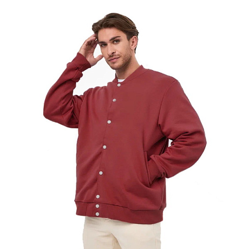 Бомбер унисекс бордовый