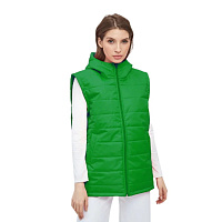 Жилет с капюшоном зеленый