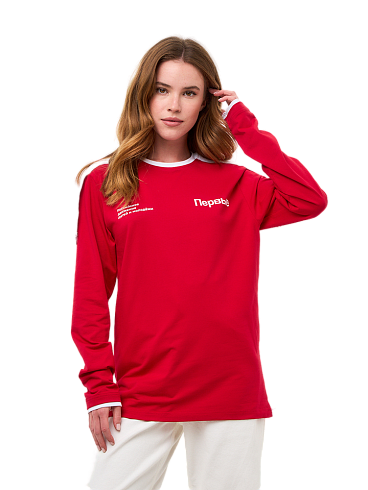 Лонгслив комбинированный